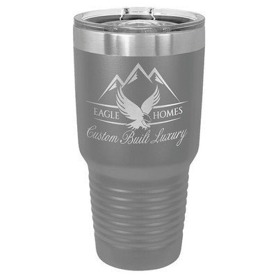 Polar Camel 30 oz. Dark Gray Insulated Ringneck Tumbler with Slider Lid