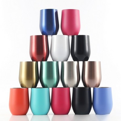 Insulated Stainless Steel Wine Tumbler with Lid