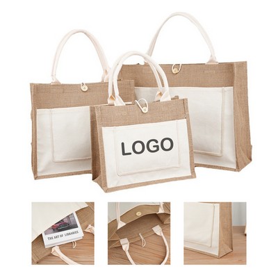 Eco Jute Cotton Tote Bag