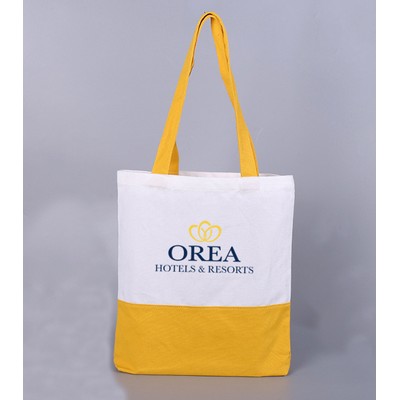 12 Oz. Two-Tone Cotton Canvas Tote Bag