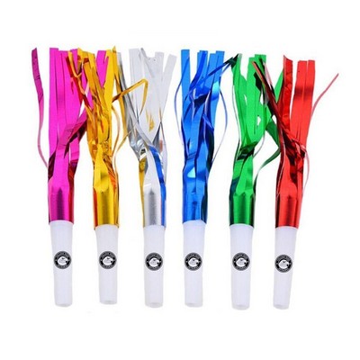 Glitter Fringed Metallic Noisemaker