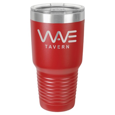 Polar Camel 30 oz. Red Vacuum Insulated Ringneck Tumbler with Clear Lid