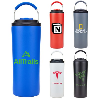 Apex 21oz Double Wall Vacuum Insulated Travel Tumbler with Handle and Straw