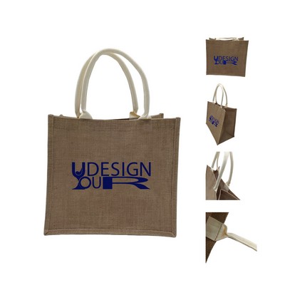 Natural Jute Burlap Shopping Tote