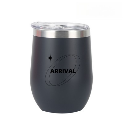12 oz. Stainless Steel Eggshell Wine Tumbler