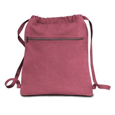 12oz Cotton Canvas Pigment Dyed Drawstring Bag