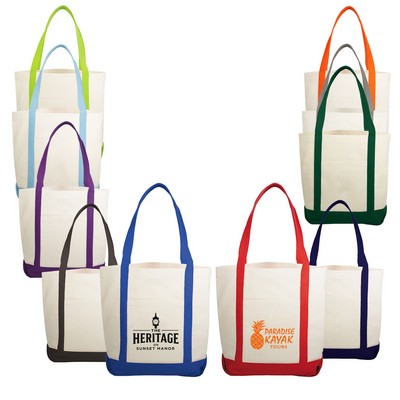 10 oz. Cotton Canvas Tote Bags W/Front Pocket