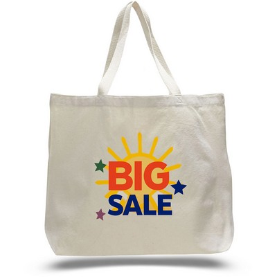 12 Oz. Canvas Jumbo Tote Bag(20"W X 15"H X 5" )