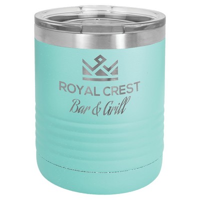 Polar Camel 10 oz. Teal Vacuum Insulated Ringneck Tumbler with Clear Lid
