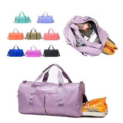 Durable Sports Travel Tote Gym Bag With Shoes Compartment