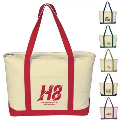 Large Heavy Cotton Canvas Boat Tote Bags