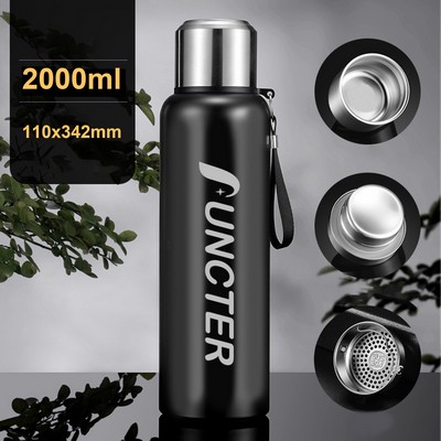 67OZ Stainless Steel Vacuum Insulated Water Bottle W/Cup
