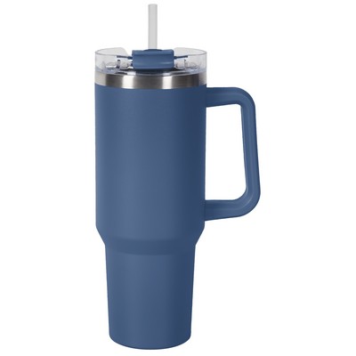 40oz Denim Mug with Dual Sip-N-Straw Lid