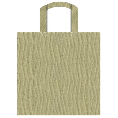 Kid's Tote bag 13"X13" -Cross-stitched Handles-100% Natural Cotton Canvas -Self fabric Handles