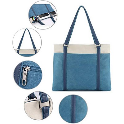 Women's Lightweight Canvas Laptop Bag