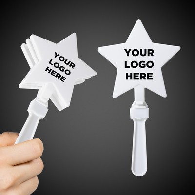 7 1/2" White Star Hand Clapper